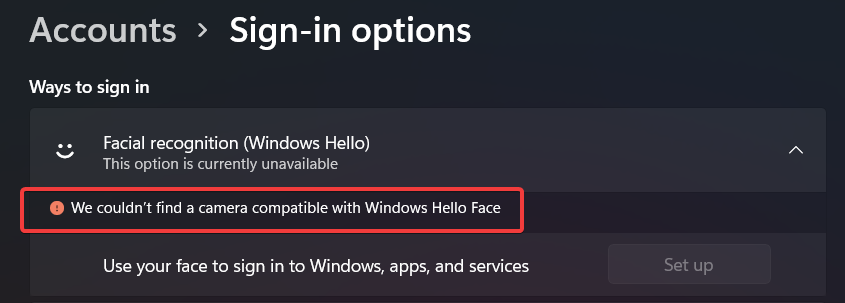Win11面部识别设置不了怎么办