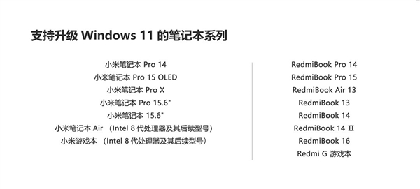 小米air笔记本升级win11