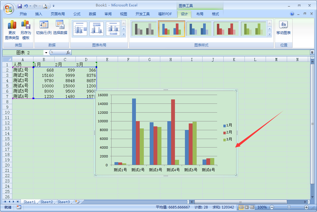 Excel2007怎么制作柱状图？